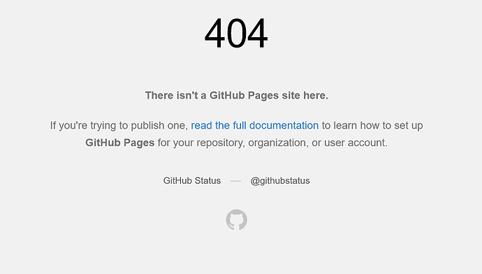 Site not found · GitHub Pages