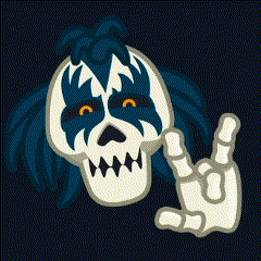 Rockstar skeleton gif